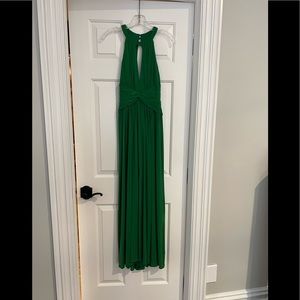 BCBG Max Azria “Christiana” green jersey gown